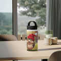 Holiday Hedgehog Christmas Stainless Steel Water Bottle | Cute Woodland Animal Holiday Travel Mug