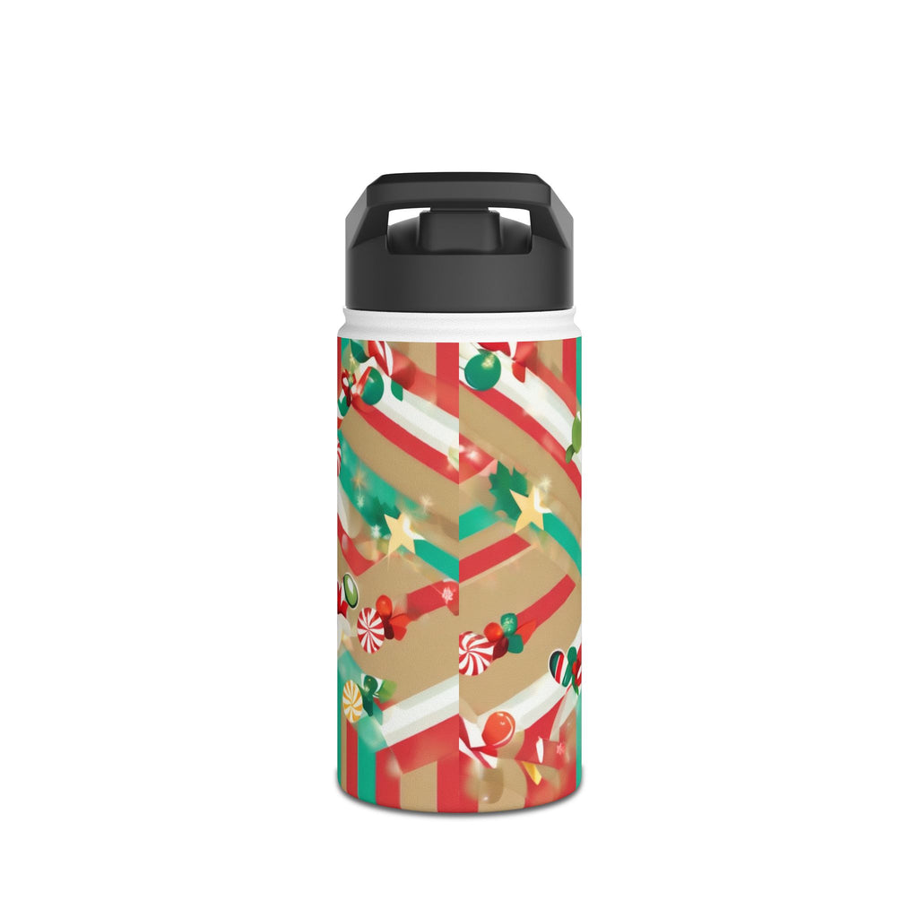 Santa Pug Christmas Stainless Steel Water Bottle | Cute Festive Dog Travel Mug, Holiday Gift