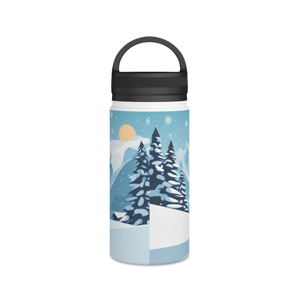 Festive Penguin Christmas Stainless Steel Water Bottle | Cute Arctic Animal Holiday Travel Mug