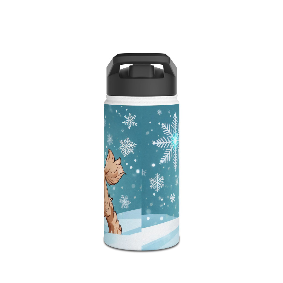 Festive Spaniel Christmas Stainless Steel Water Bottle | Cute Dog Holiday Travel Mug