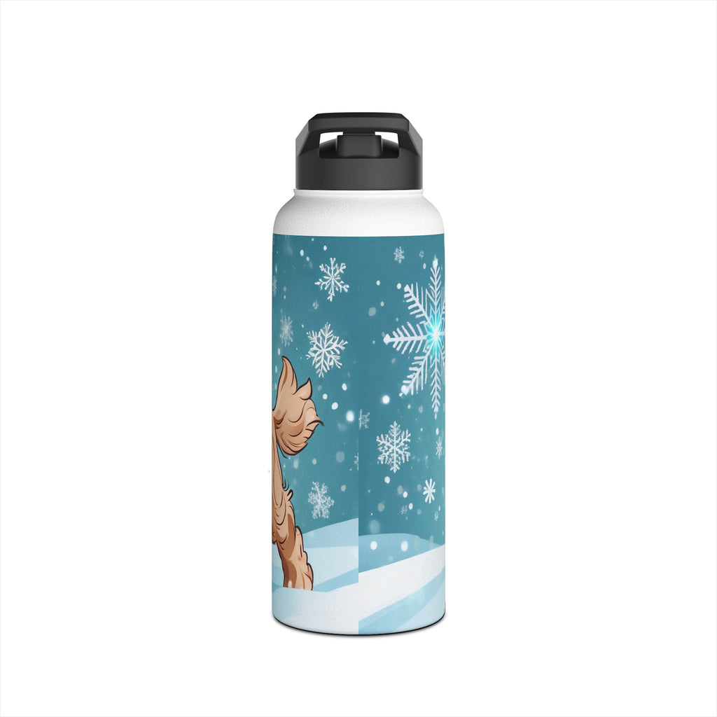 Festive Spaniel Christmas Stainless Steel Water Bottle | Cute Dog Holiday Travel Mug