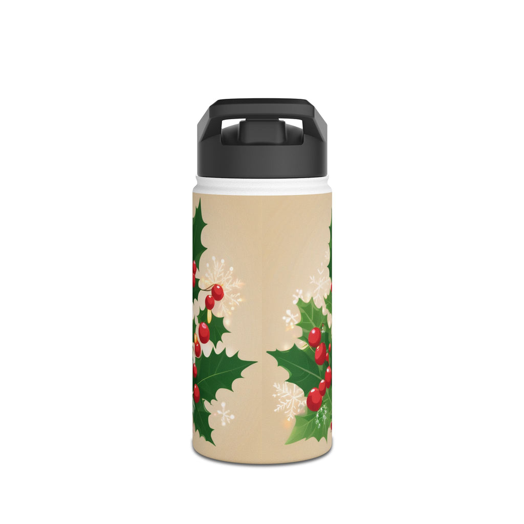 Mistletoe Kittens Christmas Stainless Steel Water Bottle | Cute Cats Holiday Travel Mug