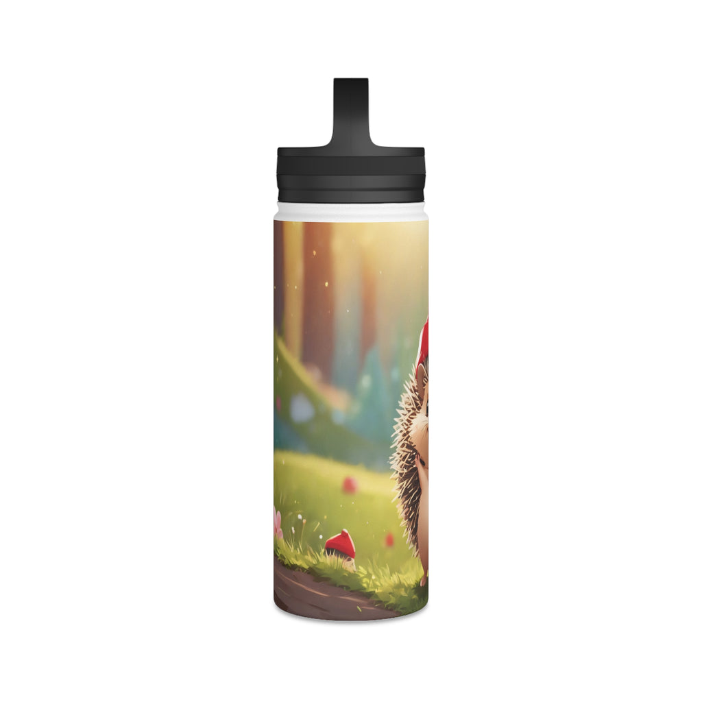 Holiday Hedgehog Christmas Stainless Steel Water Bottle | Cute Woodland Animal Holiday Travel Mug