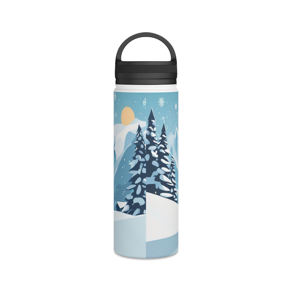 Festive Penguin Christmas Stainless Steel Water Bottle | Cute Arctic Animal Holiday Travel Mug
