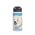 Winter Polar Bear Christmas Stainless Steel Water Bottle | Cute Arctic Animal Holiday Travel Mug