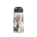 Mistletoe Kittens Christmas Stainless Steel Water Bottle | Cute Cats Holiday Travel Mug