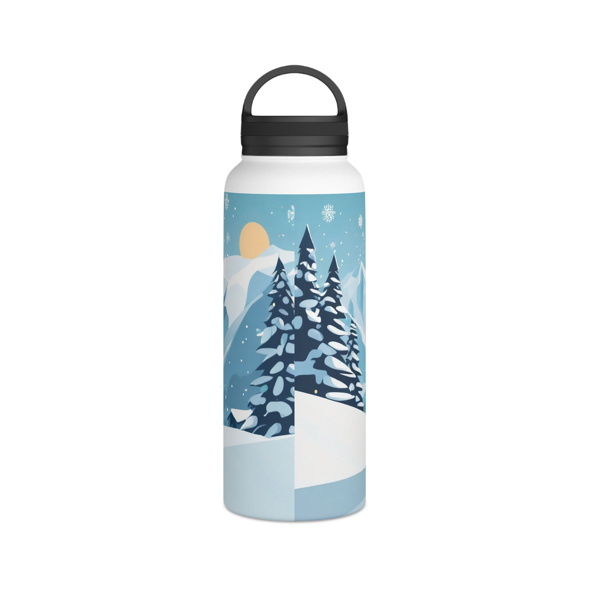 Festive Penguin Christmas Stainless Steel Water Bottle | Cute Arctic Animal Holiday Travel Mug