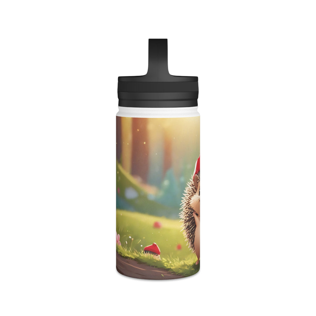 Holiday Hedgehog Christmas Stainless Steel Water Bottle | Cute Woodland Animal Holiday Travel Mug