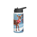 Winter Fawn Christmas Stainless Steel Water Bottle | Cute Baby Deer Holiday Travel Mug